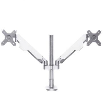 Customized Aluminum Alloy Full Adjustable Double Dual Arm Monitor Mount Desk Stand